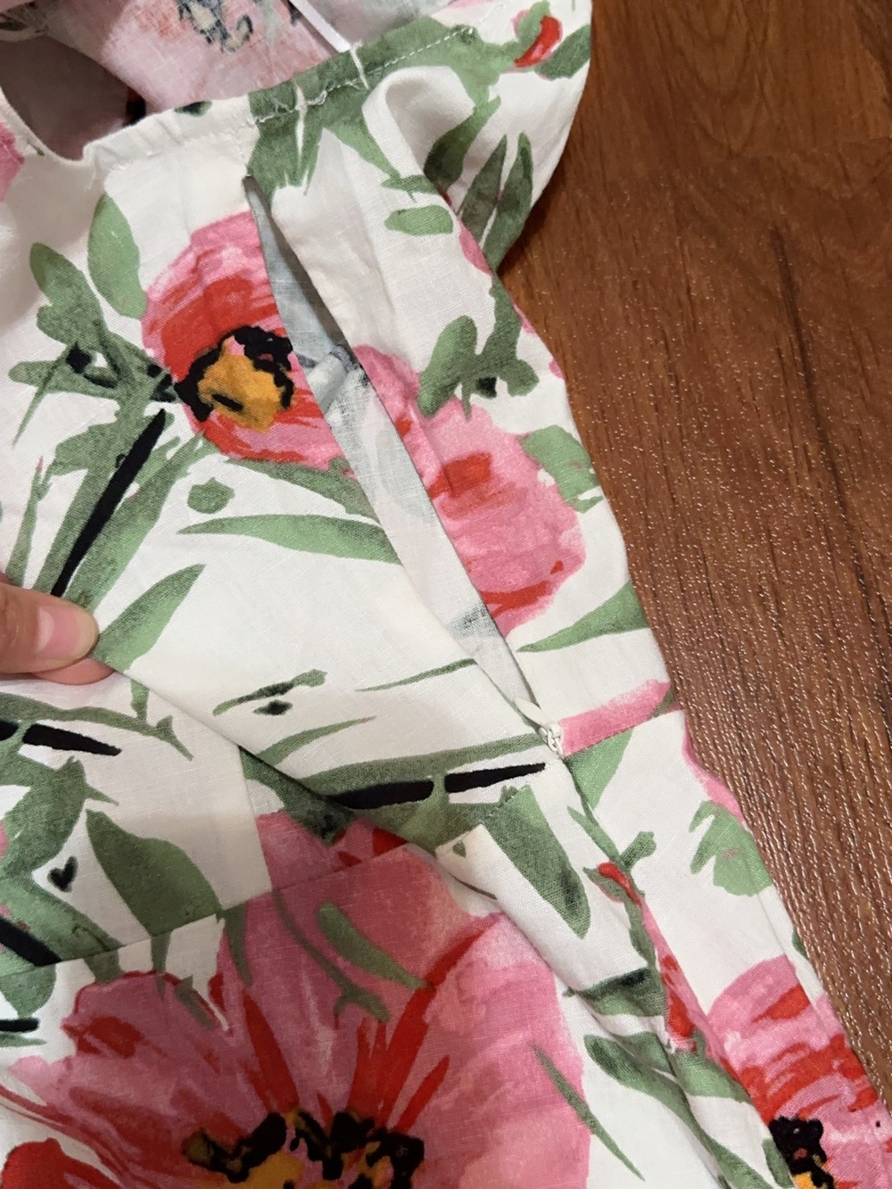 Tahari Pink Floral Sleeveless Collared Midi Dress - Picture 14 of 15
